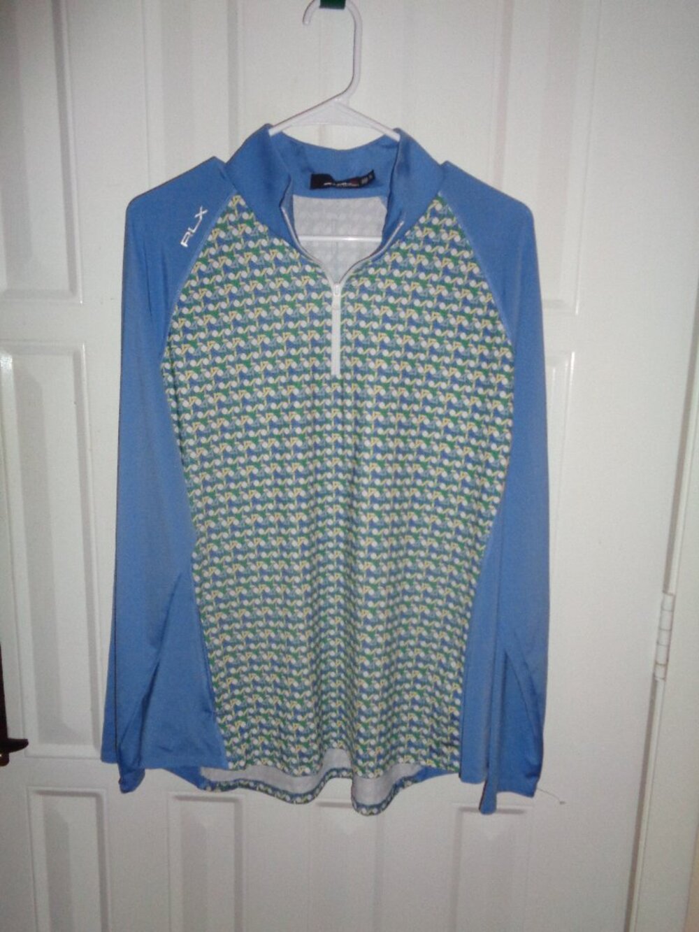 RLX Ralph Lauren Women's Long Sleeve Blue Multicolor Shirt Size XL